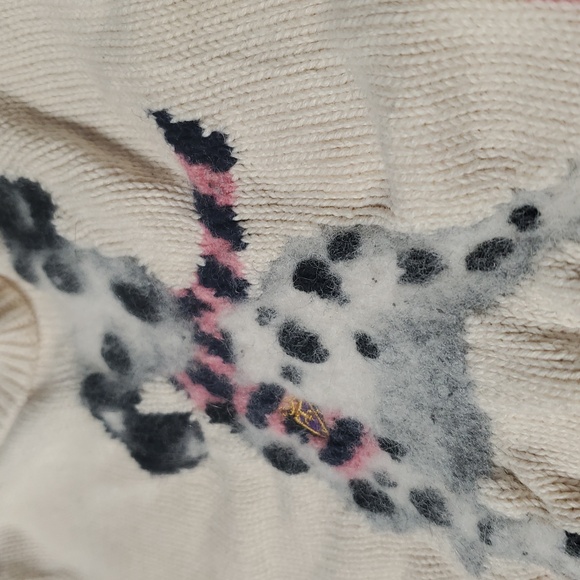 Ralph Lauren Girls Dalmatian Sweater Size 3T Cotton Puff Shoulder - Picture 9 of 16